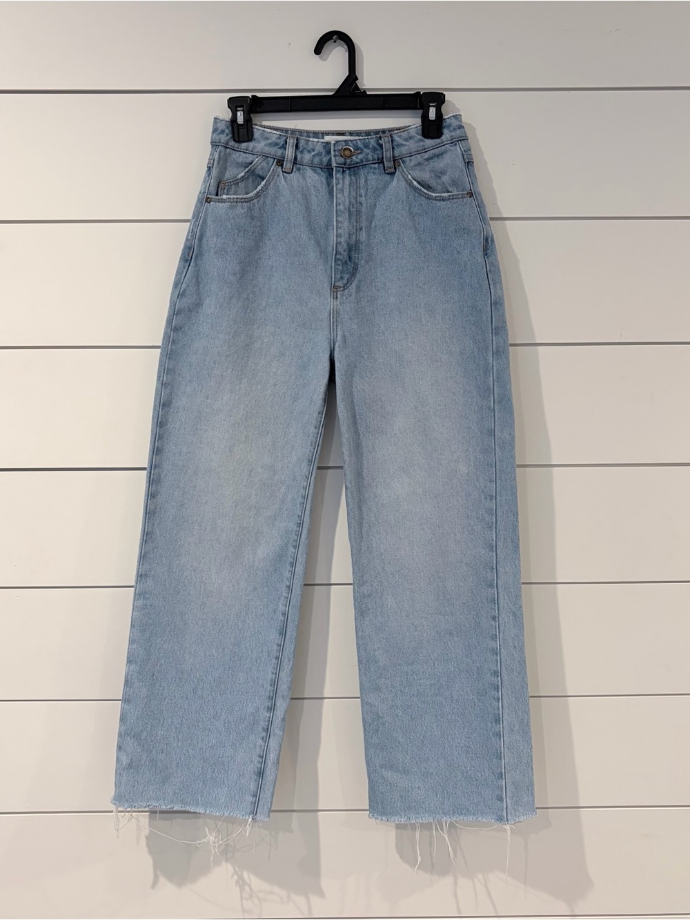 ROLLA'S Heidi High Rise Straight Jeans Light Wash Y2K Luxe Core Model Off Duty